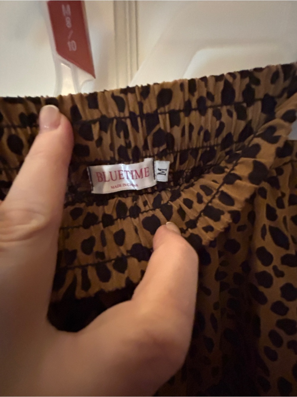 Bluetime Brown and Black Leopard Print Skirt